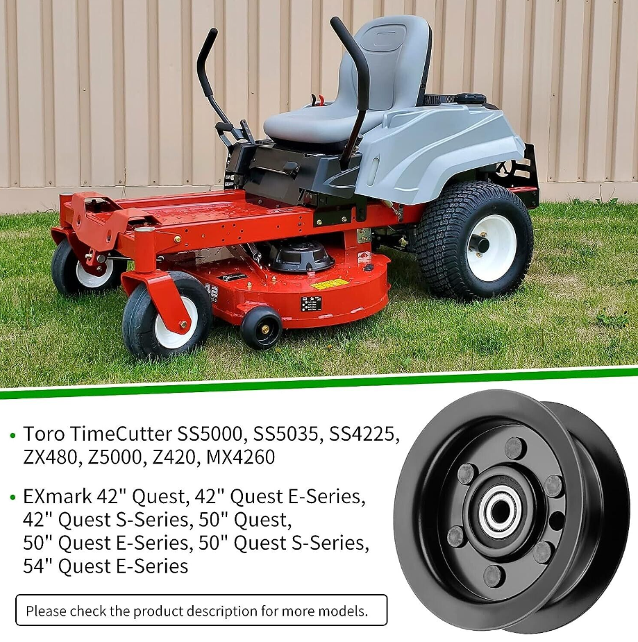 Flat Belt Idler Pulley For Toro Z4200 SS5000 Z5000 42" 50" 52