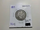 1914 United States Barber Quarter 25c