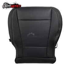 For 15-17 Ford F150 Lariat Driver Passenger Perforated Leather Seat Cover Black