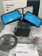 Floodlight Camera for Home Security, GNCC WiFi CCTV Security Outdoor Black 