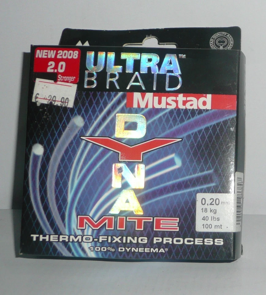 Mustad: Tresse Dynamite 0,20mm 18.000kg 100m jaune - Photo 1/1