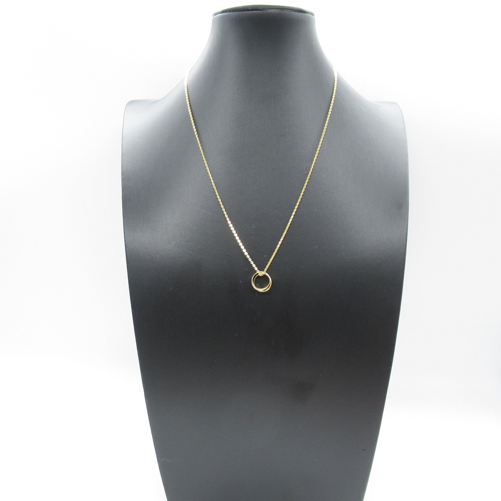 CARTIER Baby Trinity Necklace 18KYG RG WG Yellow White Rose Gold Used