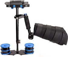 FLYCAM DSLR Nano Blue 22.5 /57cm Mini Handheld Stabilizer with Arm Support Brace