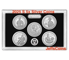 2025 S SILVER Quarters Proof Set Wells Low Rubin Milbern Gibson  NO Box COA 5