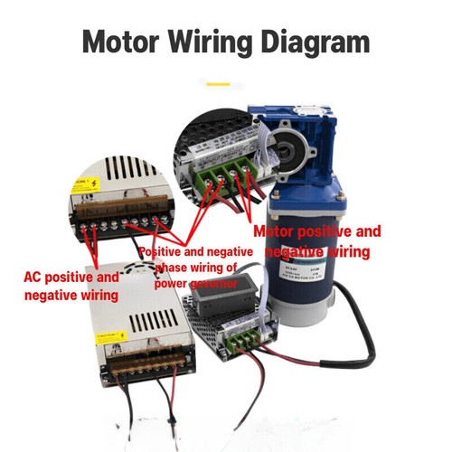 Motorreductor de engranajes helicoidales de alto par 200 W RV40 DC 12 V/24 V - Imagen 10 de 23