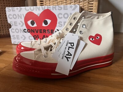 comme des garcons Play X Converse Chucks Red sole Hi, Gr. 41.5 NEU