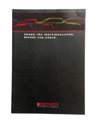 Vintage Original Werbung Prospekt Becker Automotive Systems 12 Seiten