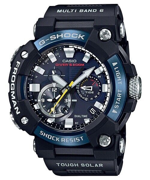 Casio G-Shock Frogman Black Stainless Steel Resin Case with Black