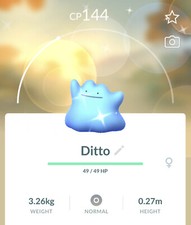 Pokemon ✨Shiny Ditto Female✨Legendary Go 1 Mill Stardust Trade SUPER RARE