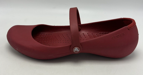 Crocs Alice Mary Jane Work Flats Women's Size US 8 Red Slip On Microfiber  Accent | eBay