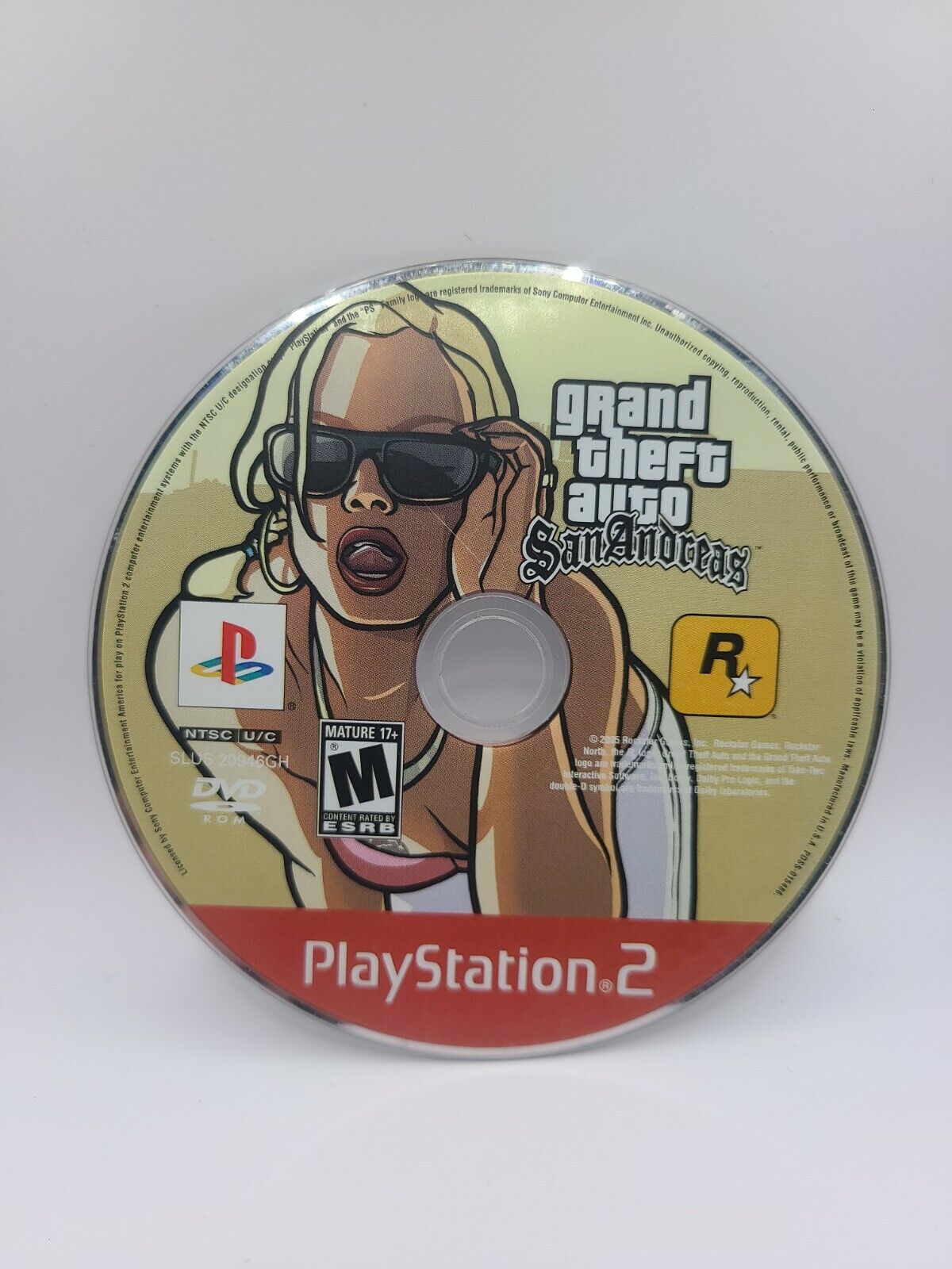 Grand Theft Auto Sanandreas PS2 GTA Disc Style Plastic Coaster 