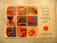 1968 Mattel Barbie's World Bright Swinging Now Doll Mod Fashions Booklet