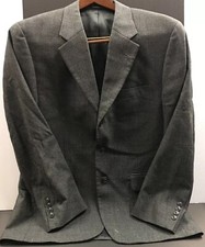 Mens Suit Jacket Grey Club Room Macy  s Button Dress Clothes Formal Fashion