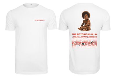 Mister Tee Herren T-Shirt Biggie Ready To Die Tracklist Tee Oberteil Front- und 