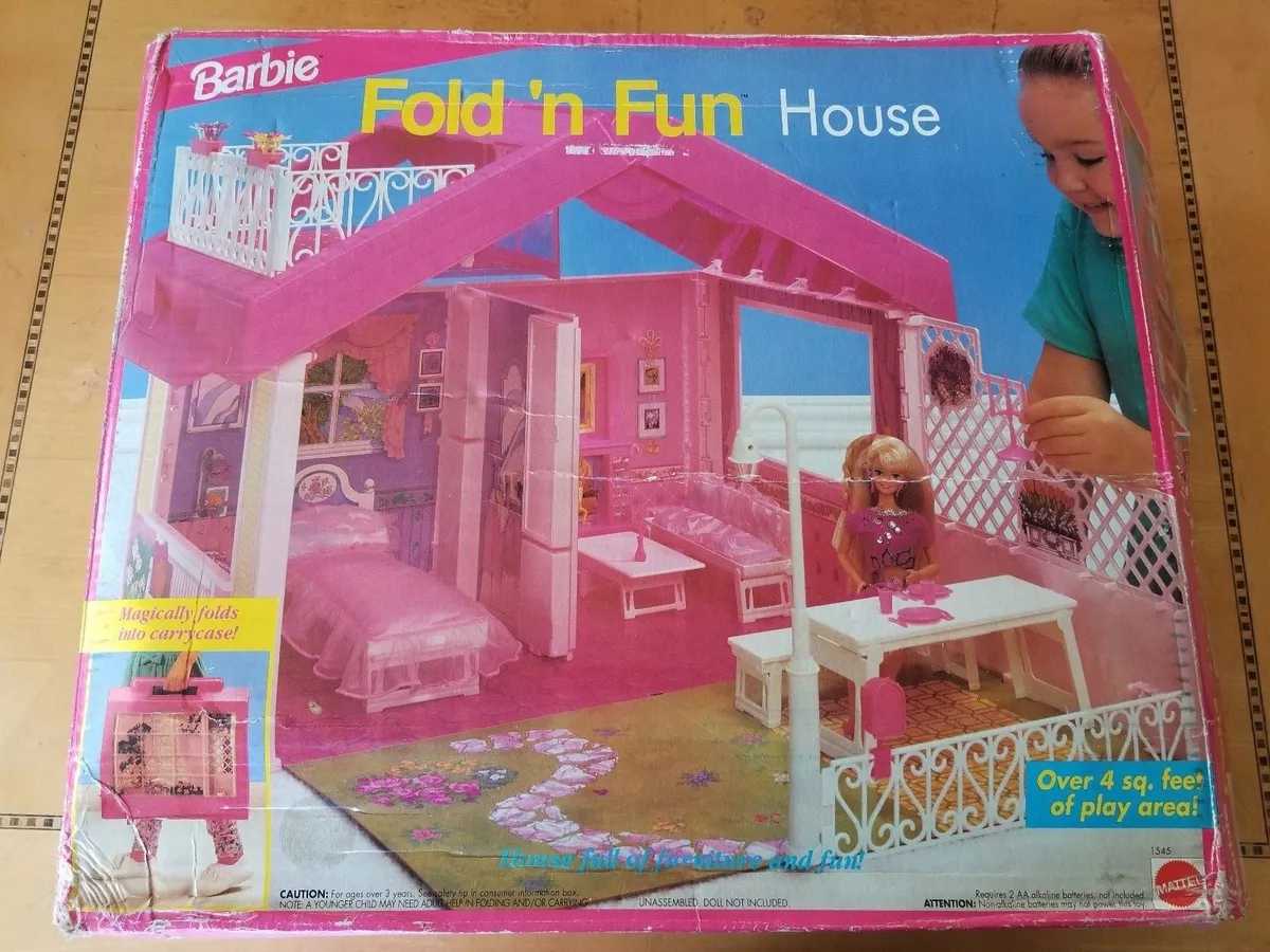 New Barbie Home Full House 2 Floors Doll Rubia & Accessories Mattel Fold Up