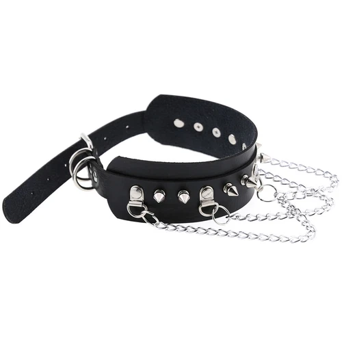 Punk Gothic Spike Rivit Choker Halsband PU Leder BDSM Halskette 16 Farben - Bild 4 von 36