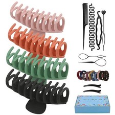 Hair Clips for Women,4 Pcs Strong Hold Big Hair Claws Clips,4.3in Nonslip Large