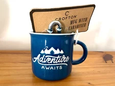 CROFTON Mug with Carabiner  "Adventure Awaits" 12.5 oz Capacity