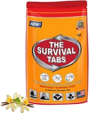 Survival Tabs 2 Day 24 Tabs - Emergency Food Supply - Survival Food - Vanilla 