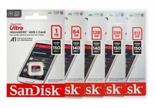SanDisk Ultra A1 32GB 64GB 128GB 256GB 400GB 512GB 1TB micro SD microSDXC LOT