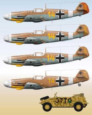 LifeLike Decal 1/72 Me.109 Pt.2 Marseille with his Kubelwagen - 72-018 LifeLike Decal 1/72 Me.109 Pt.2 Marseille with his Kubelwagen - 72-018