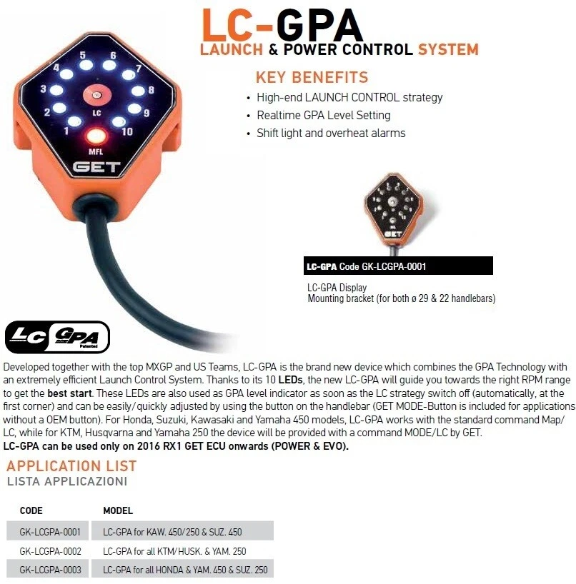 Unidad GPA de control de lanzamiento Athena GET para Kawasaki KX450F 2019 2020 2021 2022 2023 Foto 2 de 3