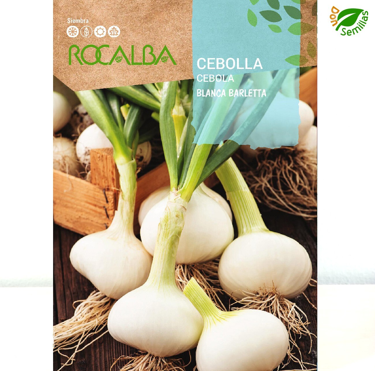 Cebolla Blanca de Barletta ( 4 gr / 1.000 semillas ) para encurtido o cebollino