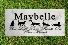 Personalized Marble Cat Memorial Stone Custom Grave Marker Pet Loss Gift