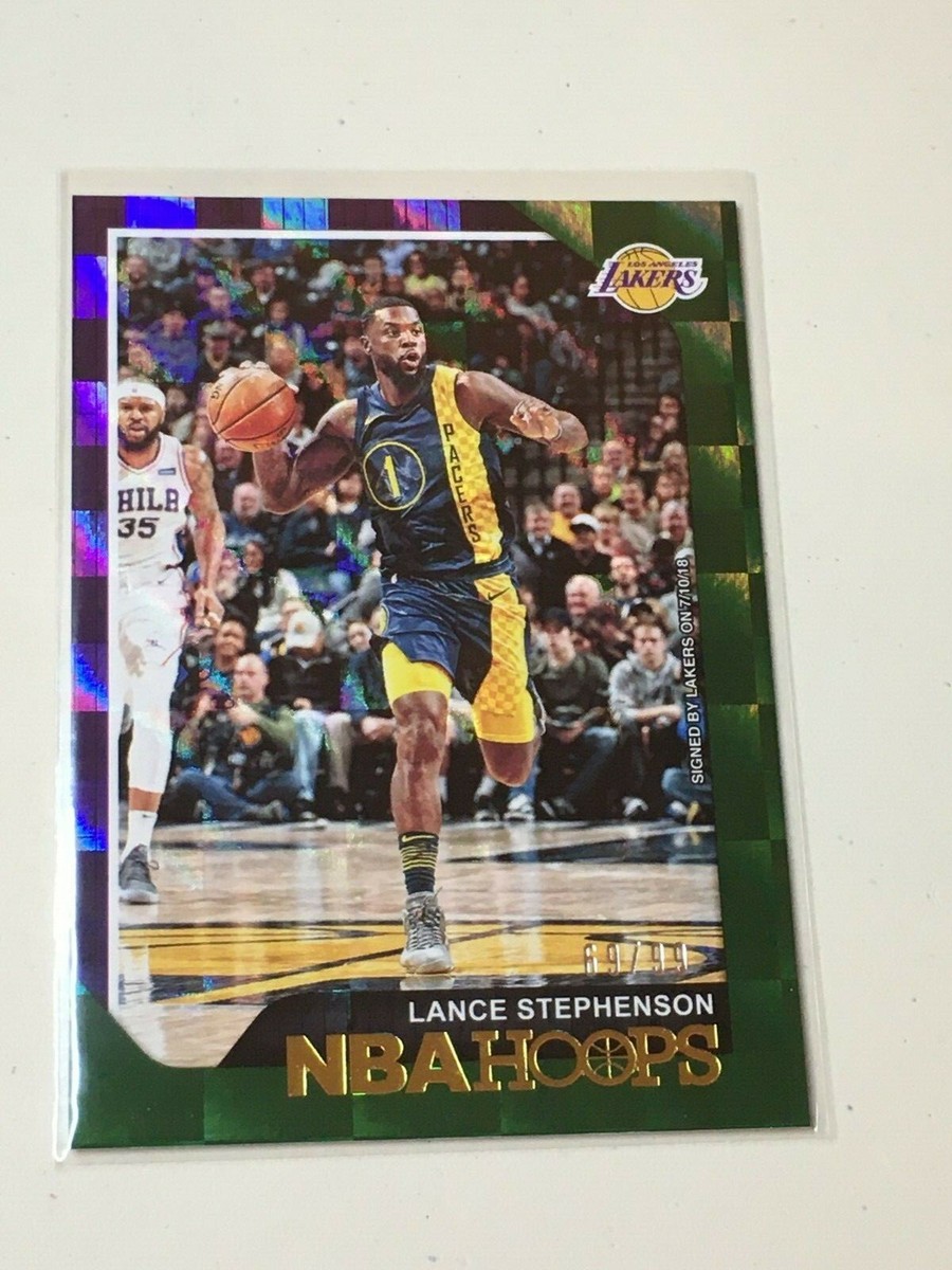 F47724 2018-19 Hoops Green #232 Lance Stephenson /99 Lakers