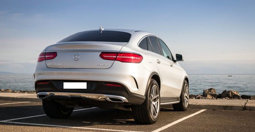 2019 Fit FOR Mercedes Benz GLE Class C292 Coupe Sport Trunk Spoiler V Matt Black - Picture 5 of 5