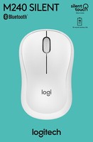 Logitech Maus M240 Optisch Wireless Bluetooth 3 Tasten 4000 Dpi Weiß 910-007120