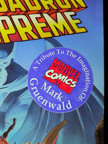 Squadron Supreme TPB Rare 1st Edition w/ Cover Sticker - Mark Gruenwald's Ashes! - Picture 2 of 15