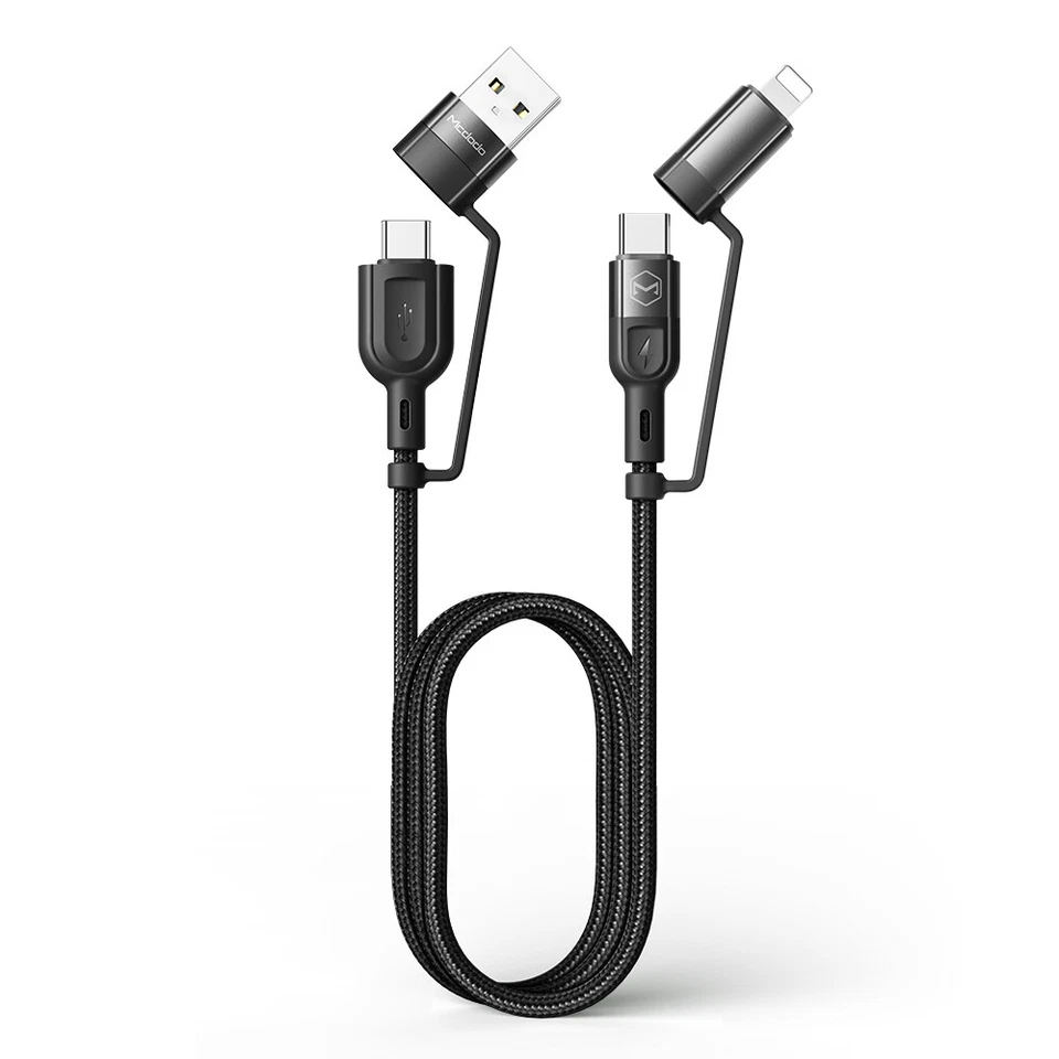 Multi USB C QC Fast Charging Cable 4 in 1 USB C/USB A to USB C To iPhone PD 60W - Image 2 of 4