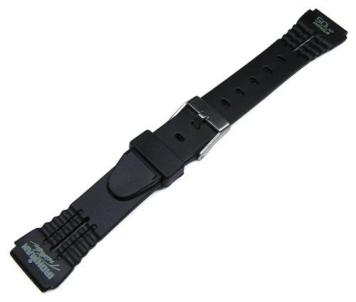 15mm Timex Black Watchband for Vintage Ladies 50 LAP Ironman