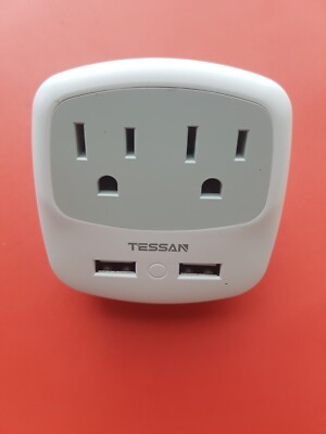 Europäischer Reisestecker Adapter/TESSAN USA auf Europa Adapter/2 Stecker 2 USB