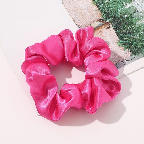 Candy Color Smooth Silky Satin Scrunchie Women Stretchy Hair Band Ring Rope Tie□ - Picture 8 of 28