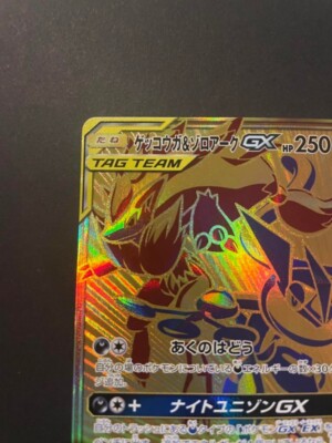 Pokemon Cards Greninja & Zoroark-GX Ultra Rare (UR) 223/173 SM12a