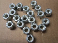 3/8" - 16 Nylon Insert Lock Nut  coarse Thread nuts Zinc Plated HEX NUTS 25 PACK