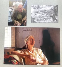 JANE GOODALL (†2025) English primatologist in person autograph photo 8x12