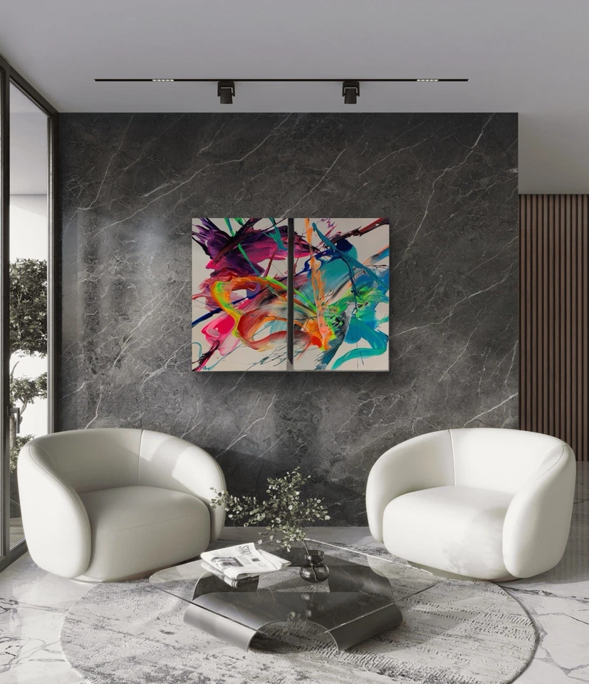 抽象丙烯酸绘画帆布 — 第 3/4 张图片