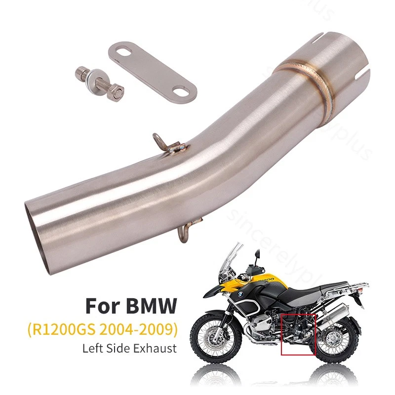 Sistema de tubo de escape de enlace medio lado izquierdo para BMW R1200GS / Adventure 2004-2009 Foto 2 de 4