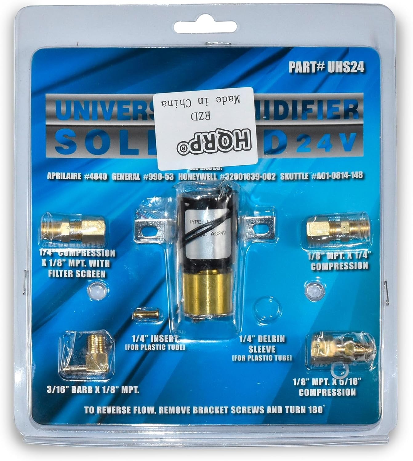 HQRP UHS24 Universal Humidifier Solenoid Valve 24V Fits Most Whole-House Units