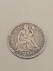 1886 Seated Liberty Silver Dime 10c