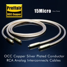 Audio Gold RCA Cable Interconnect Cable Audiophile Signal Wire for Amplifier CD