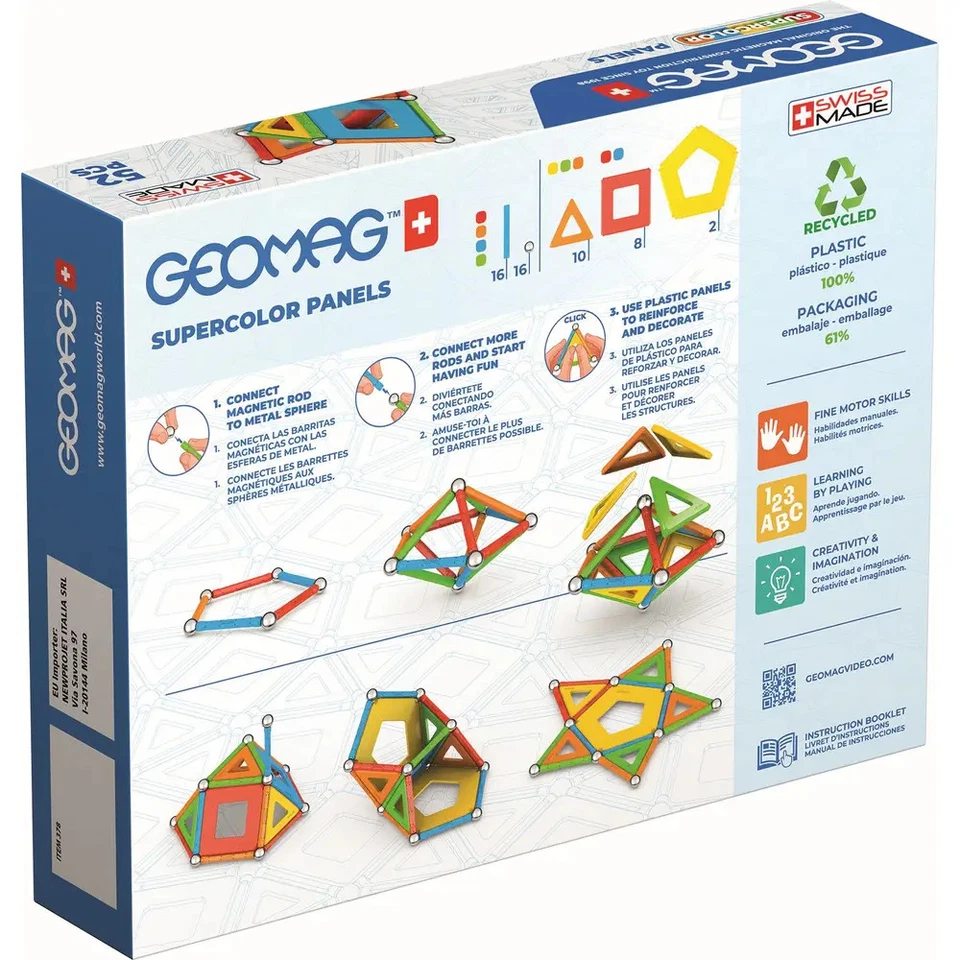 Geomag Supercolor Panels Recycled 52 Stück - Bild 4 von 4