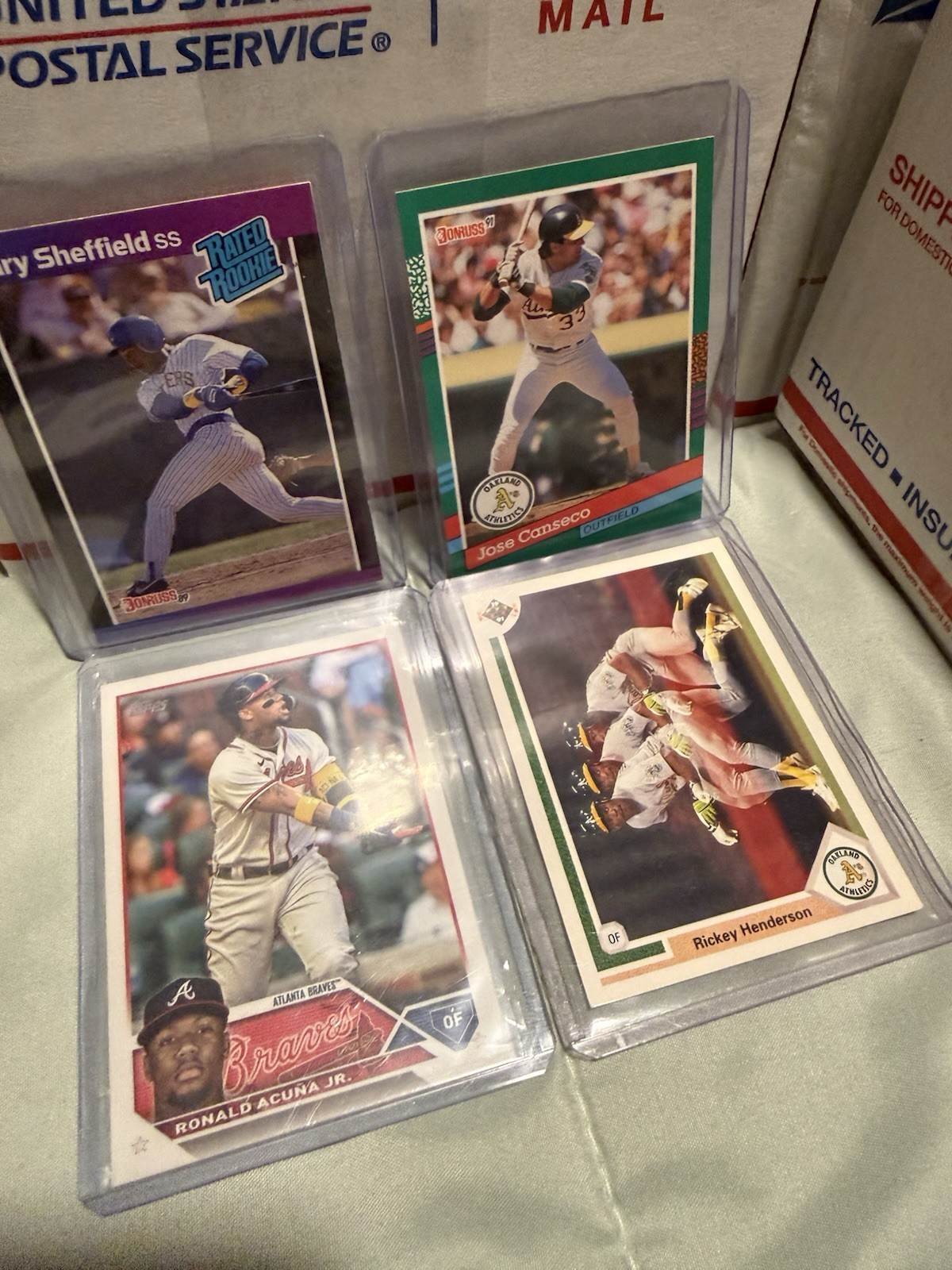 Sports Card Lot – Tom Brady, LeBron, Kobe, Acuña Autos, Patches, rookie cards & view 10