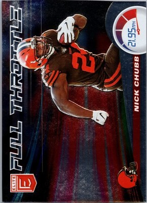 2020 Panini Donruss Elite Nick Chubb Full Throttle Insert /349