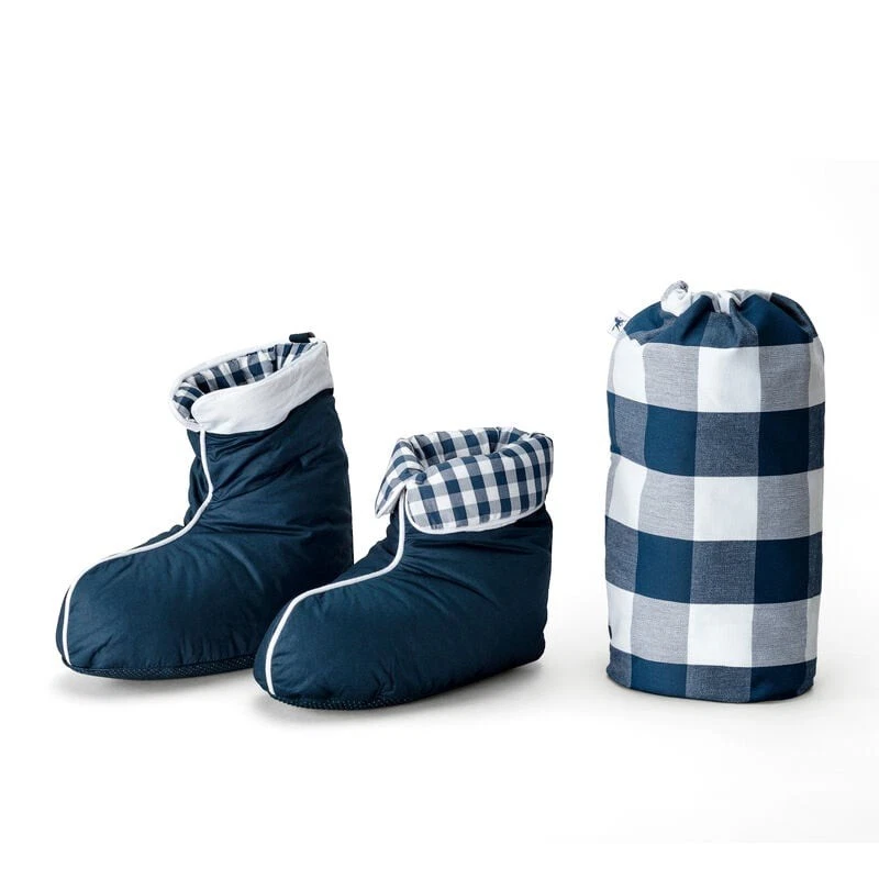 Hastens Goose Down Boots Blue Slippers size M NWT IN BOX  - Image 2 of 4