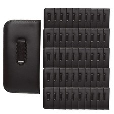 Wholesale Bulk Lot of Calabria Medium Soft Slim Slip-in Eyeglass Case BLACK Clip