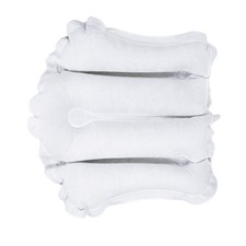Inflatable Bath Pillow Terry Cloth Covered Shell Shape Bath Pillow Neck Support
